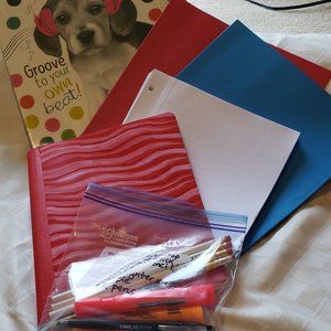 Five Star Binder, Composition Book, 2 - pocket folders, 100 sheets of paper etc.